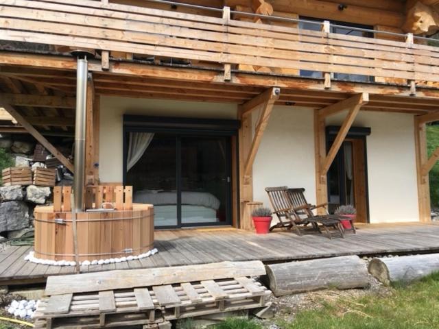 Chalet Anzac Chalet 5 Etoiles En Rondins Tout Neuf Unique Dans Les Aravis Les Villards-sur-Thônes Buitenkant foto